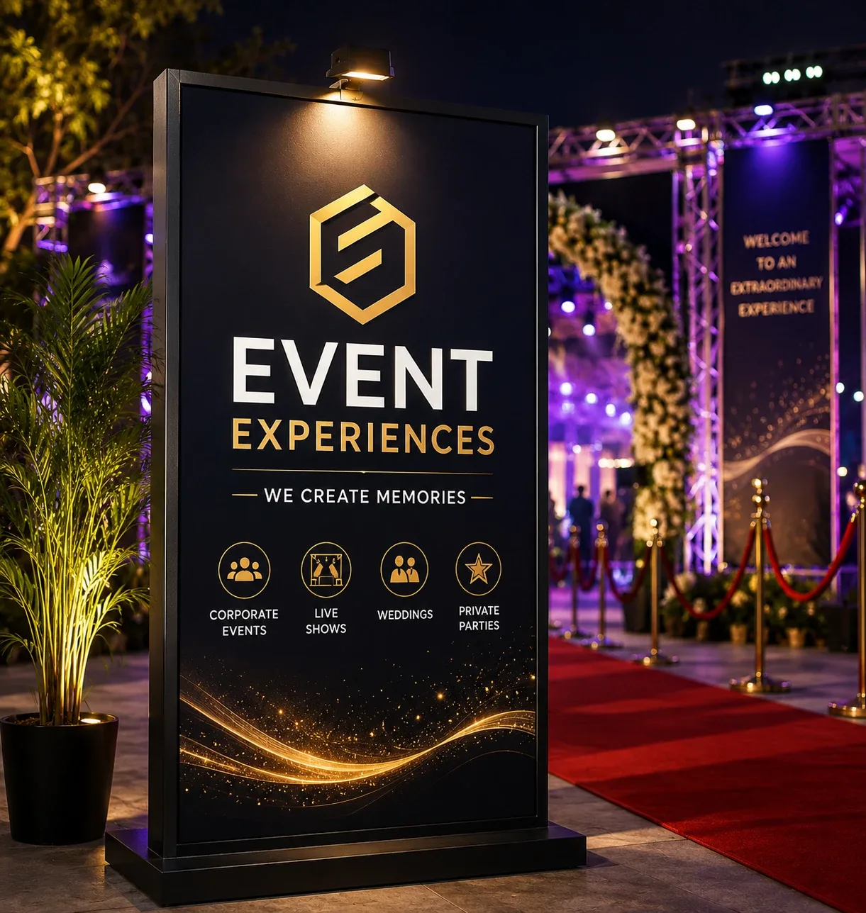 Event standee signage